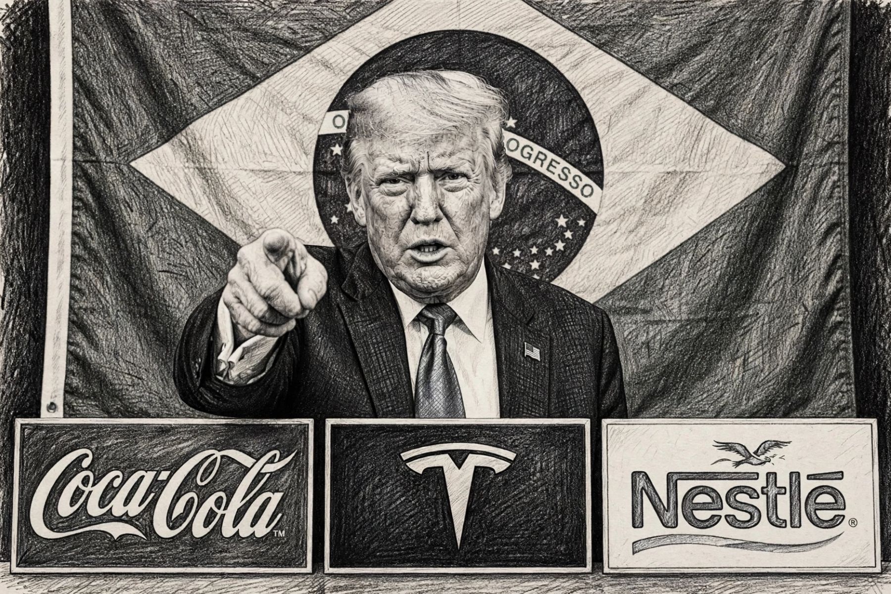 Tesla, Coca-Cola e Nestlé veem prejuízo interno em taxas contra o Brasil